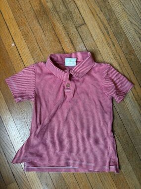 Zuccini Kids Red & White Striped Short Sleeve Polo